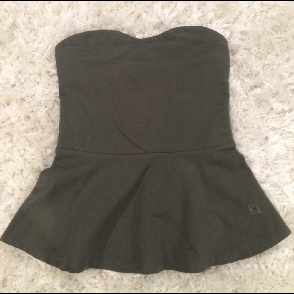 Peplum tube top