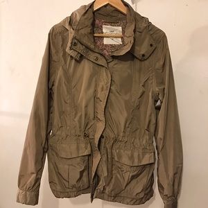 H&M khaki rain jacket