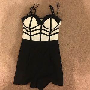 Small black and white romper