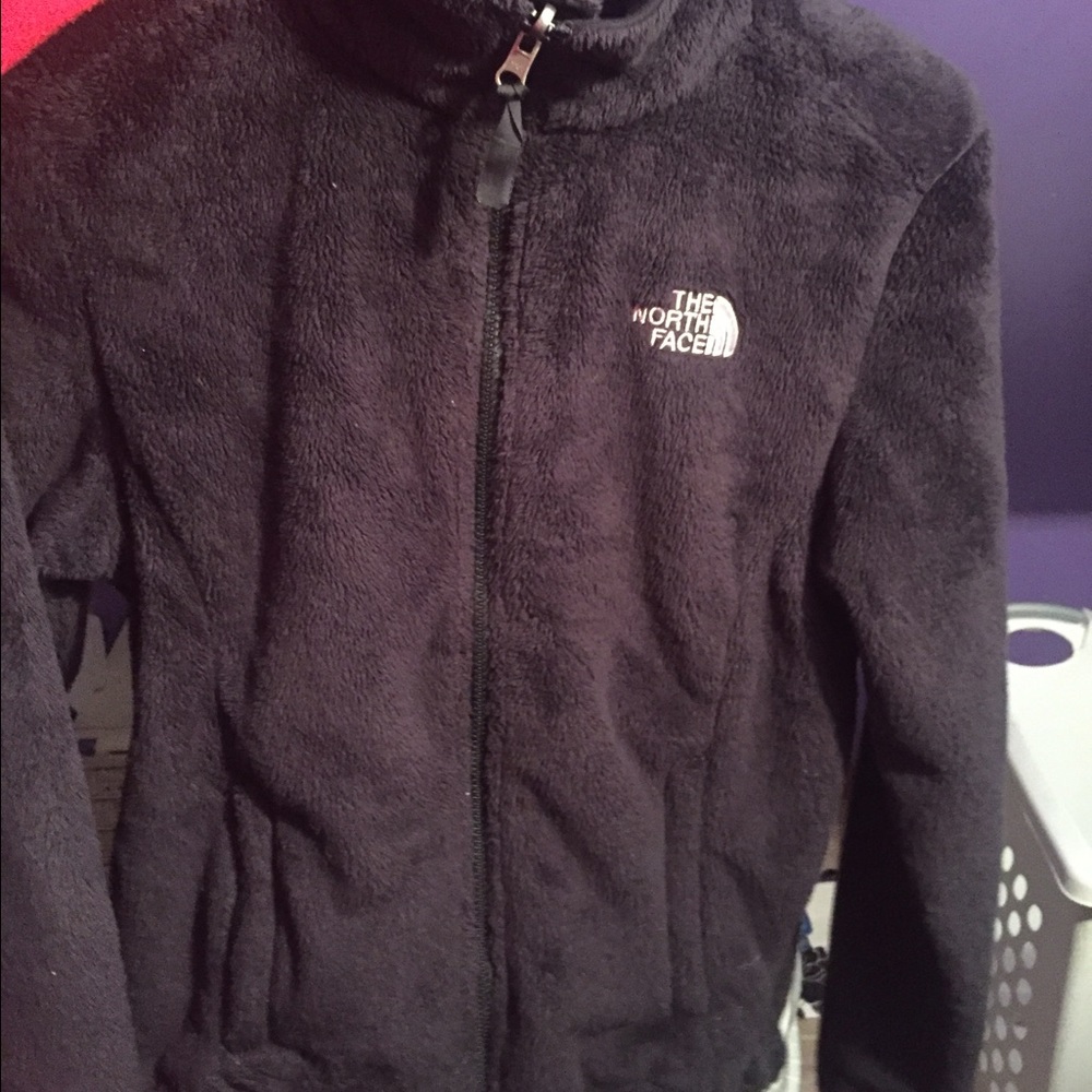 Black Fuzzy North Face