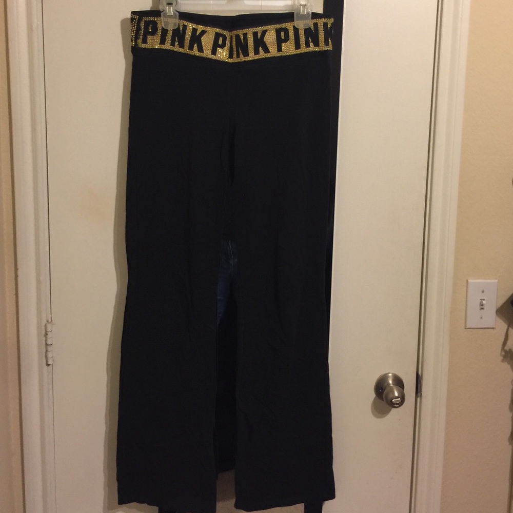 Pink boot cut yoga pants