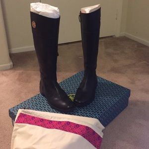 Tory Burch Black Junction Riding Boot