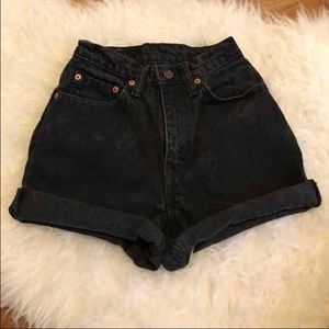 Levi's high waisted denim shorts