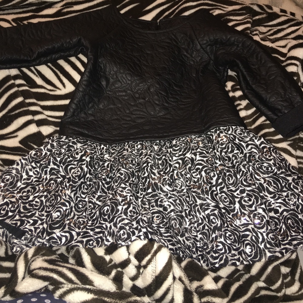 Little Girls Black and White dress