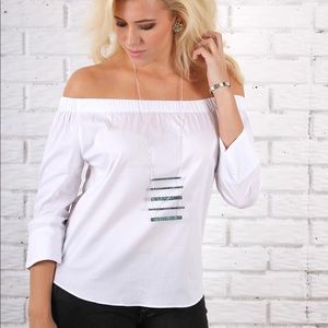 SALE! Holla for a Colla - Off the Shoulder Top
