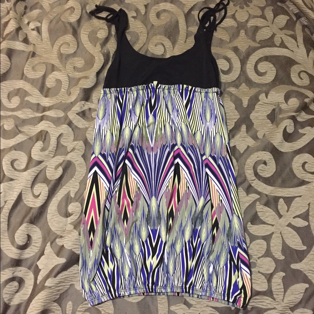 Party top with peacock design