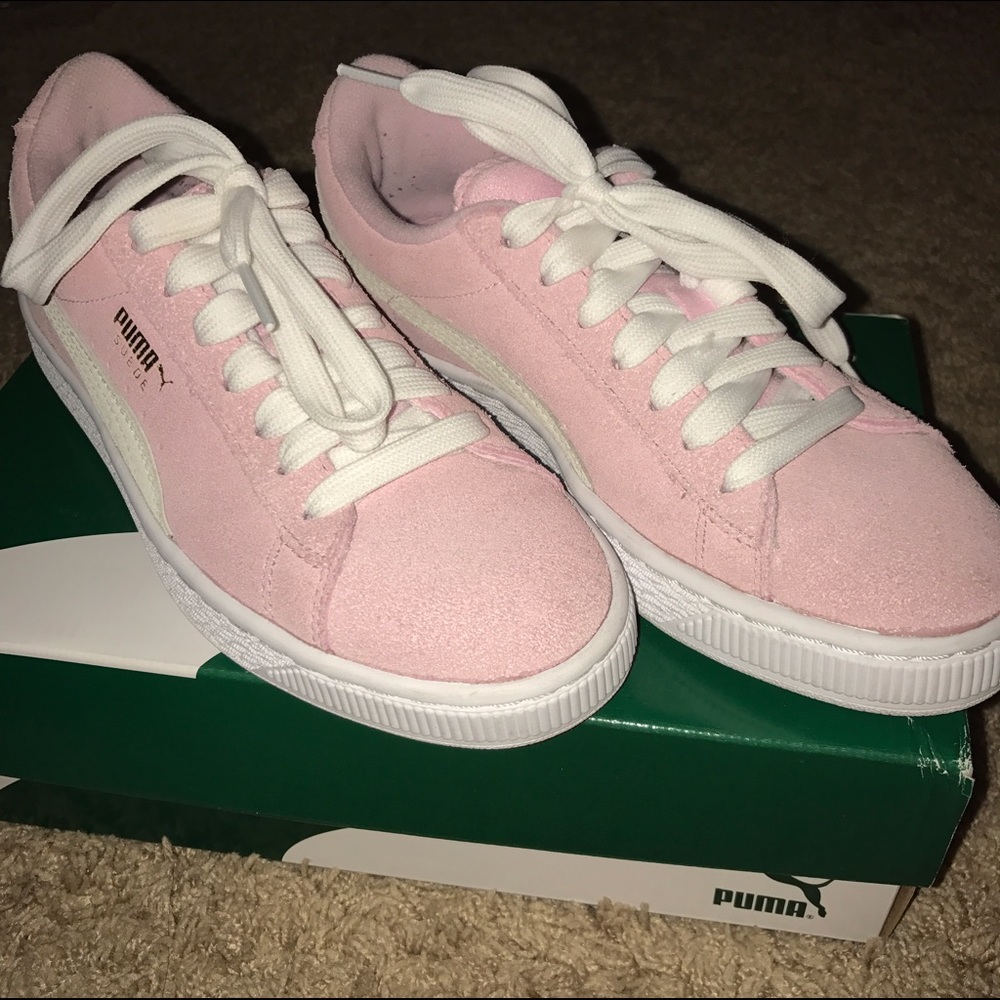 Pink Suede Puma Sneakers