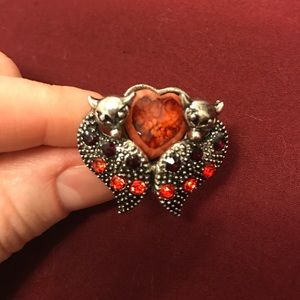 Adjustable fox and heart ring ❤