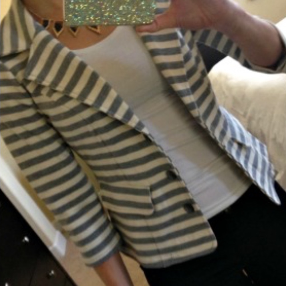 Market & Spruce French Terry Striped Blazer