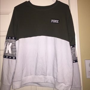 Hunter green PINK Secret Crewneck