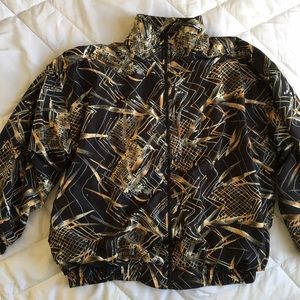 Black Gray and Gold Windbreaker - lowest