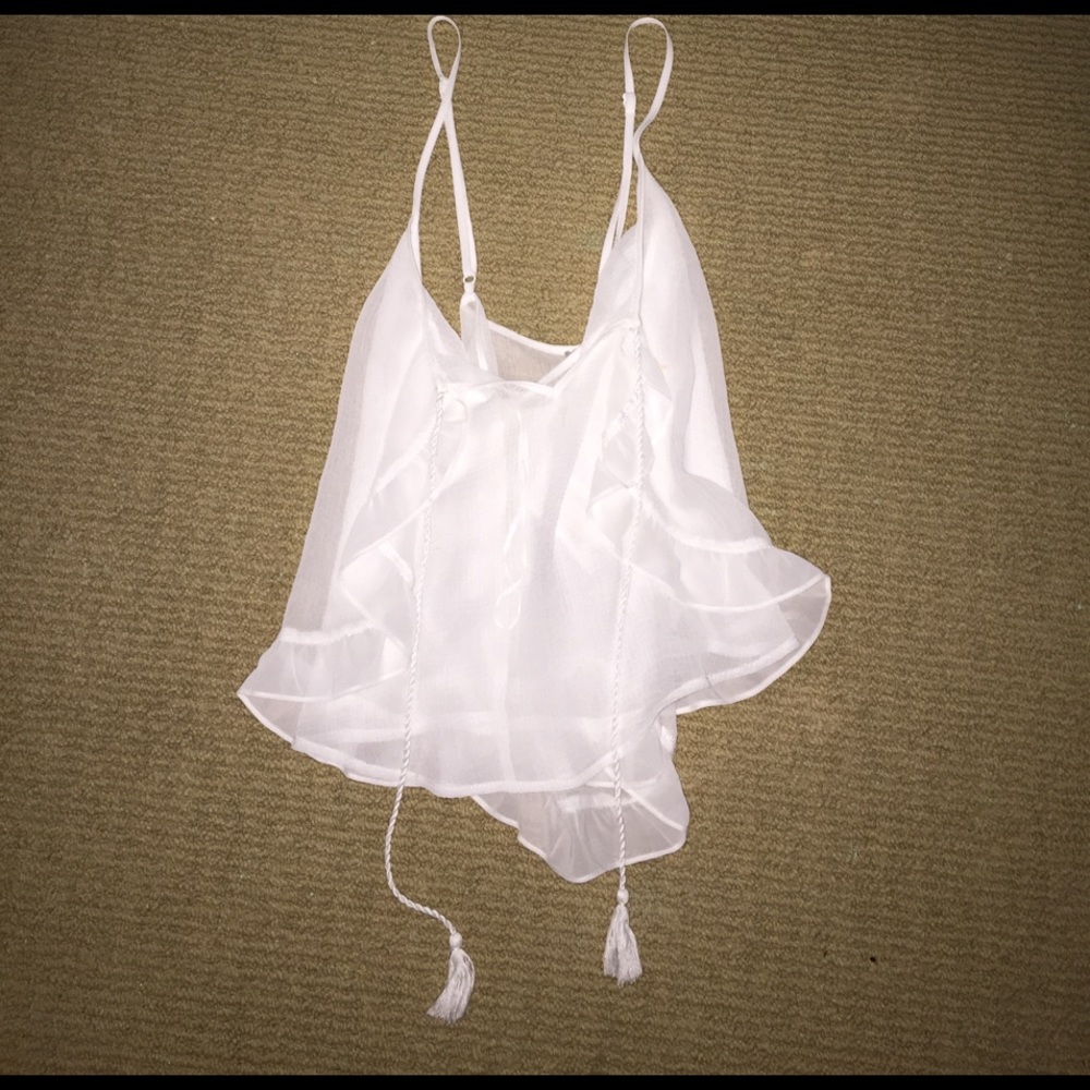 White spaghetti strap top