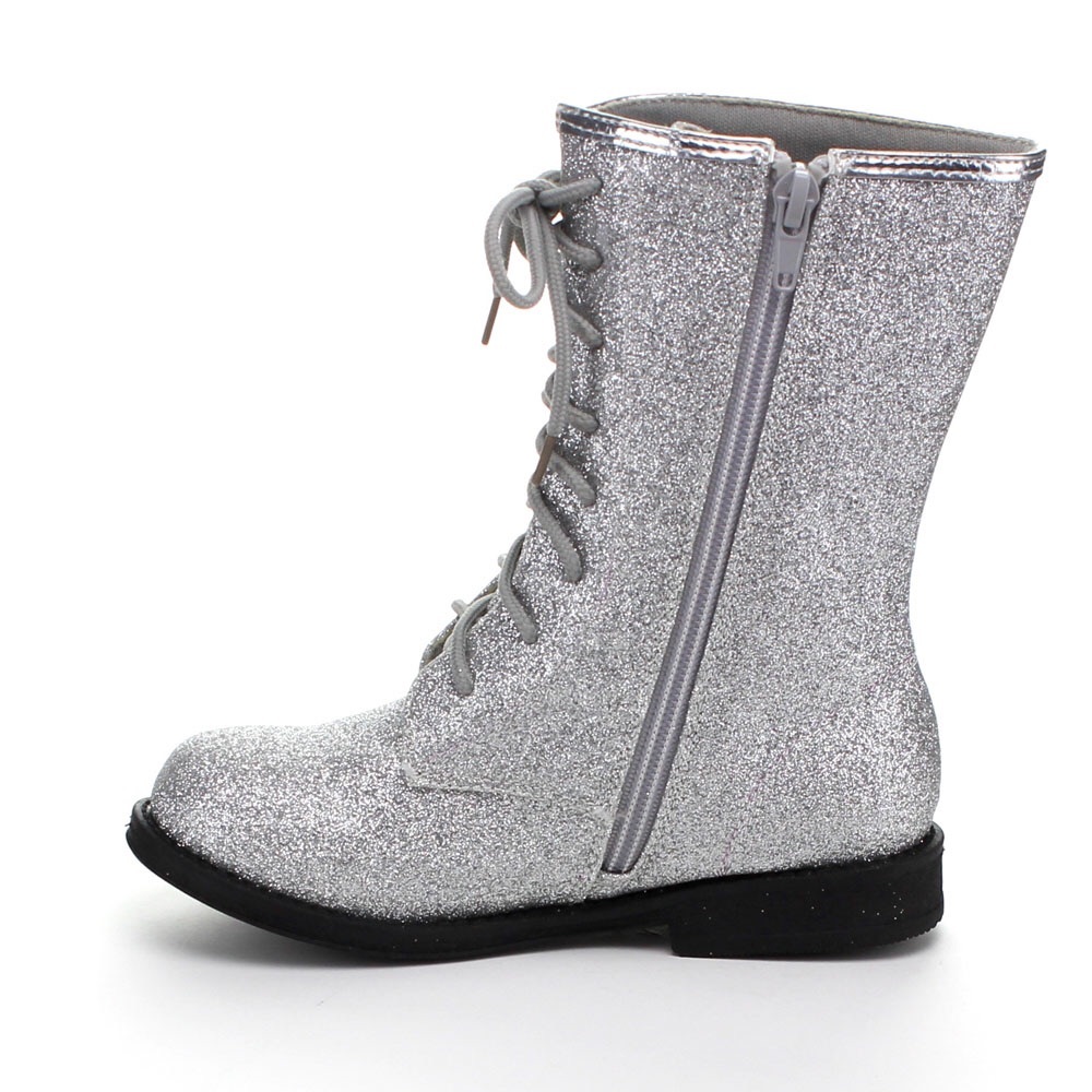 Super Shiny Girl's Combat Boots