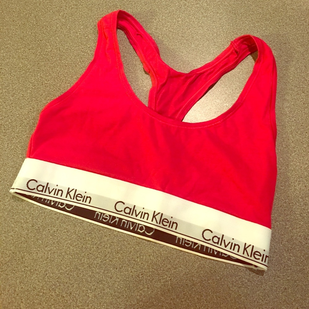 Calvin Klein Red Sports Bra