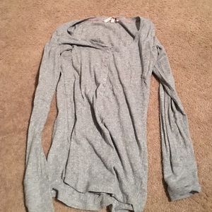 Victoria secret pj top silver size xs