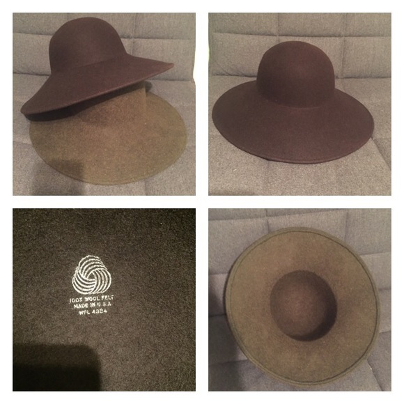 Set of two Vintage Wool Wide Brim Hats - Picture 4 of 4