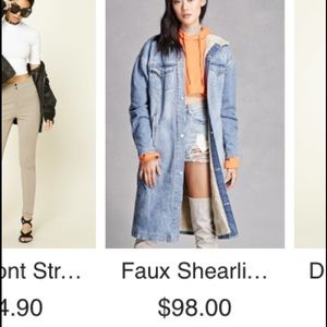 Brand new faux jean jacket