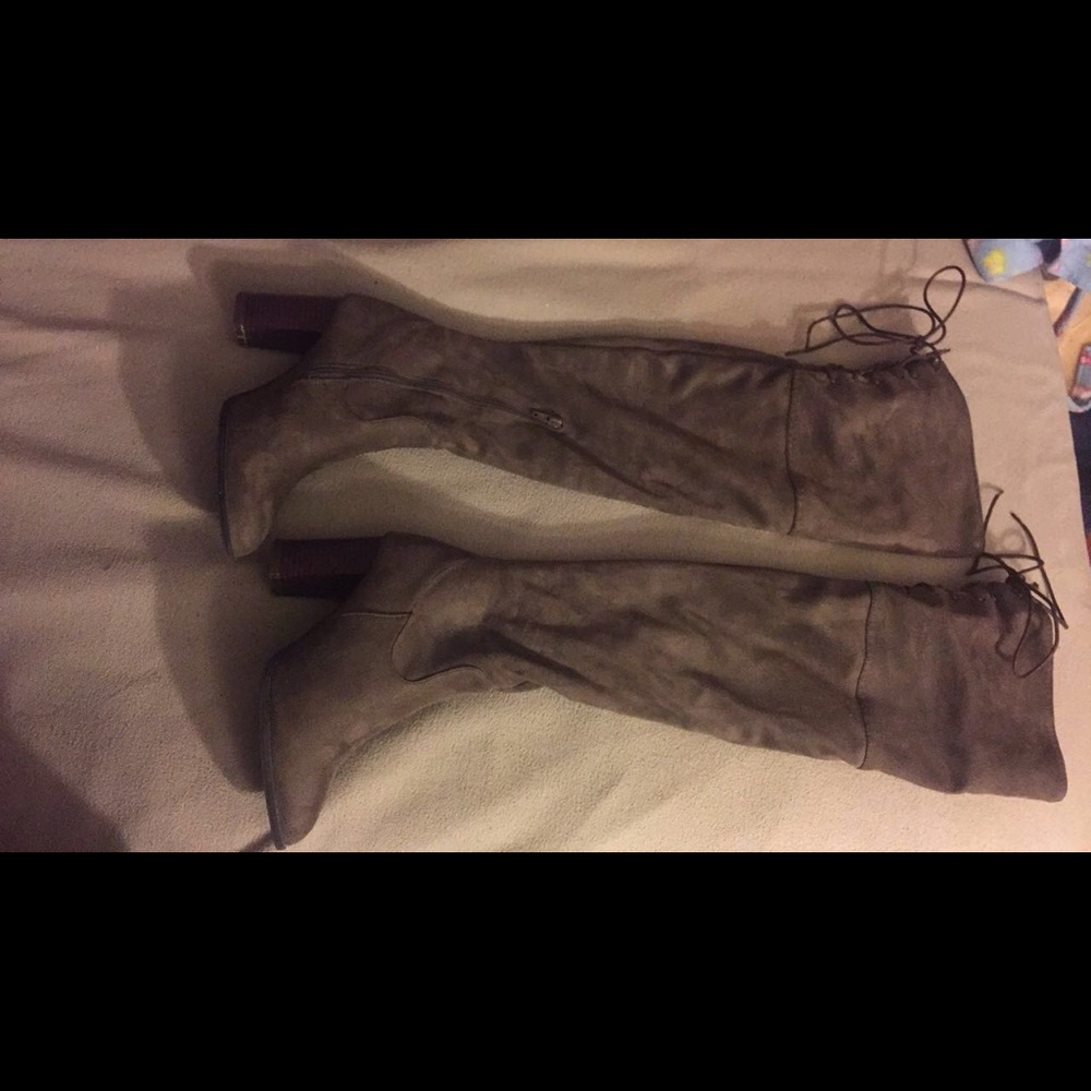 Charlotte Russe Brown Suede Knee High Boots