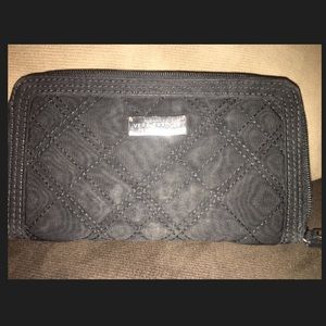 Vera Bradley wallet Black Microfiber with zebra