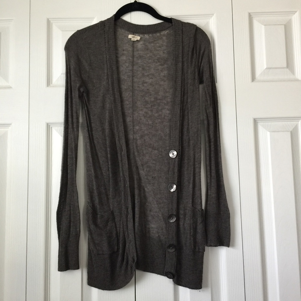 Aerie sheer button down tunic cardigan