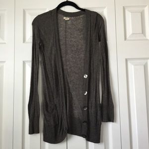 Aerie sheer button down tunic cardigan