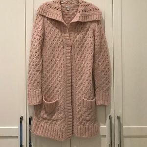 Caslon pale pink long cardigan sweater