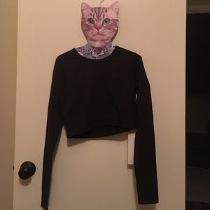 NWT lululemon black cozy crop top