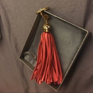 Alexander McQueen Leather Tassel Skull Keychain