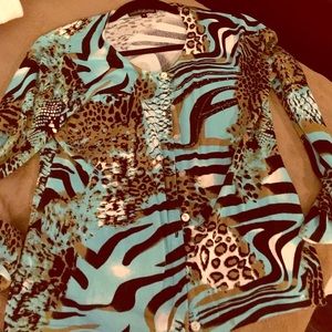 Beaded turquoise cardigan