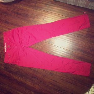 hot pink skinny jeans