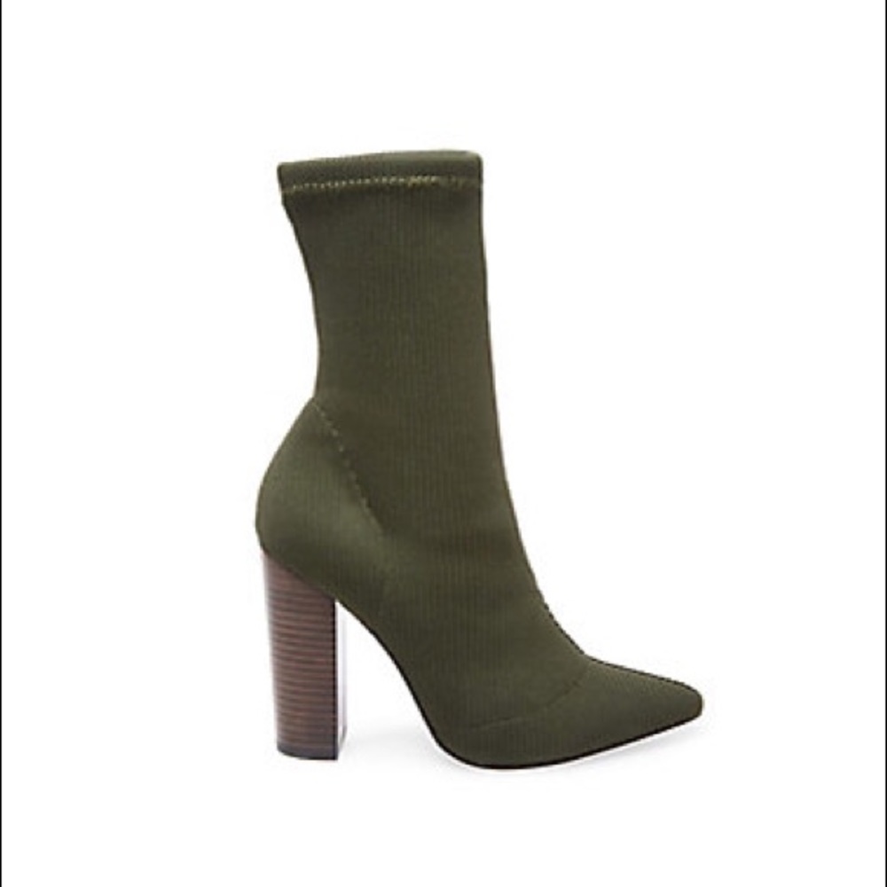 Steve madden Capitol Stretch booties olive green