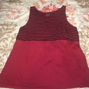 red and black striped shirt