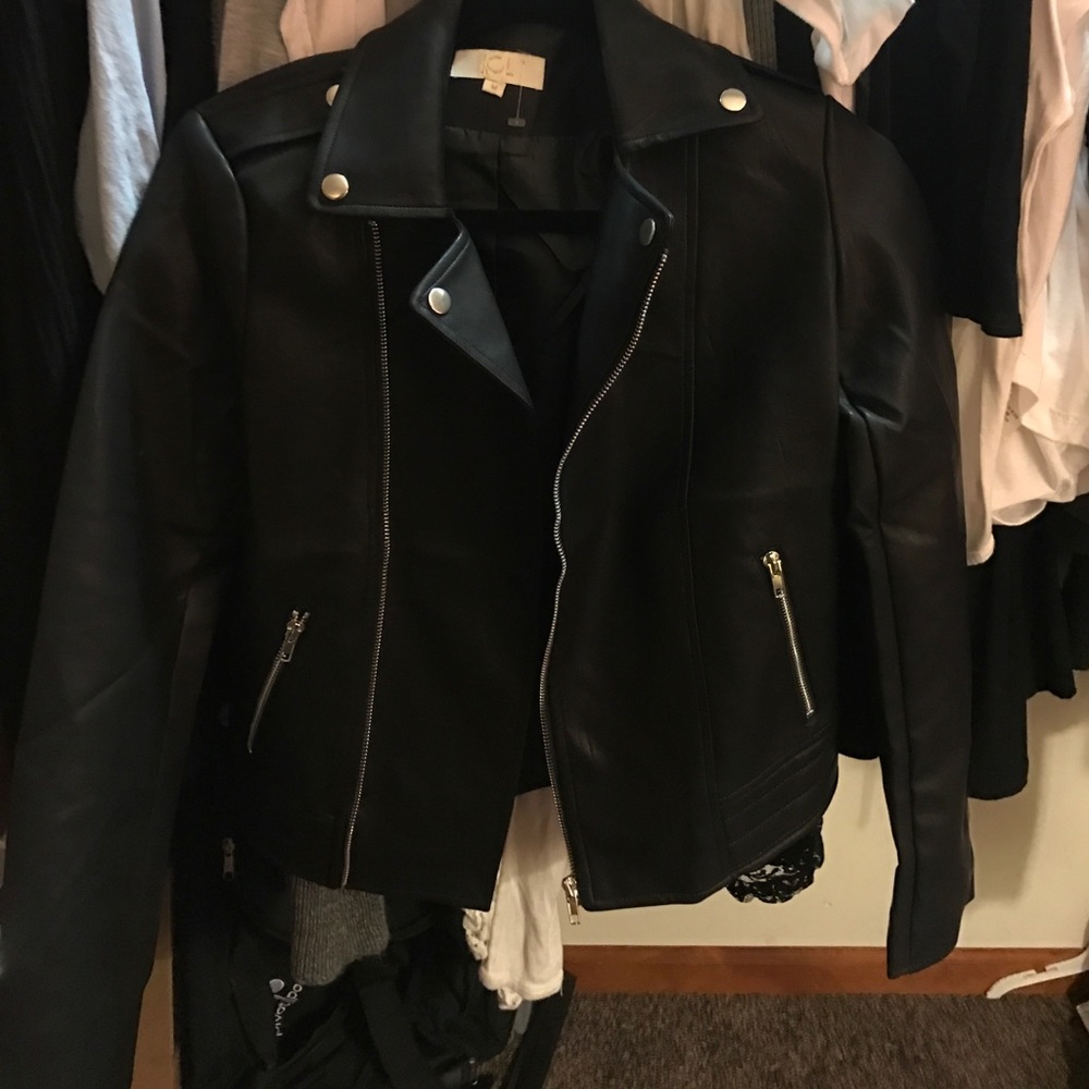 Moto leather jacket