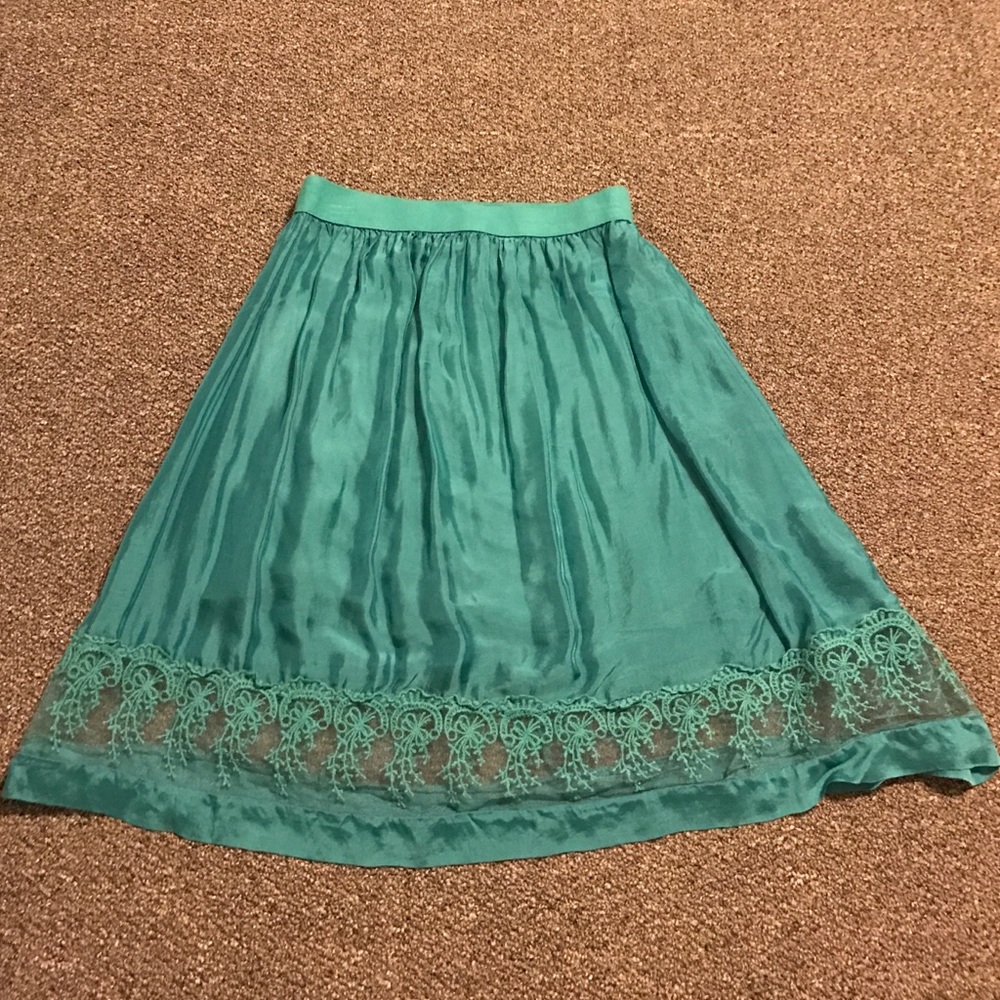 Silk Turquoise High-Wasted Dress