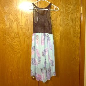 spearmint green high-low dress