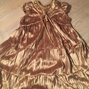 Shiny Gold Dress for Little Girls