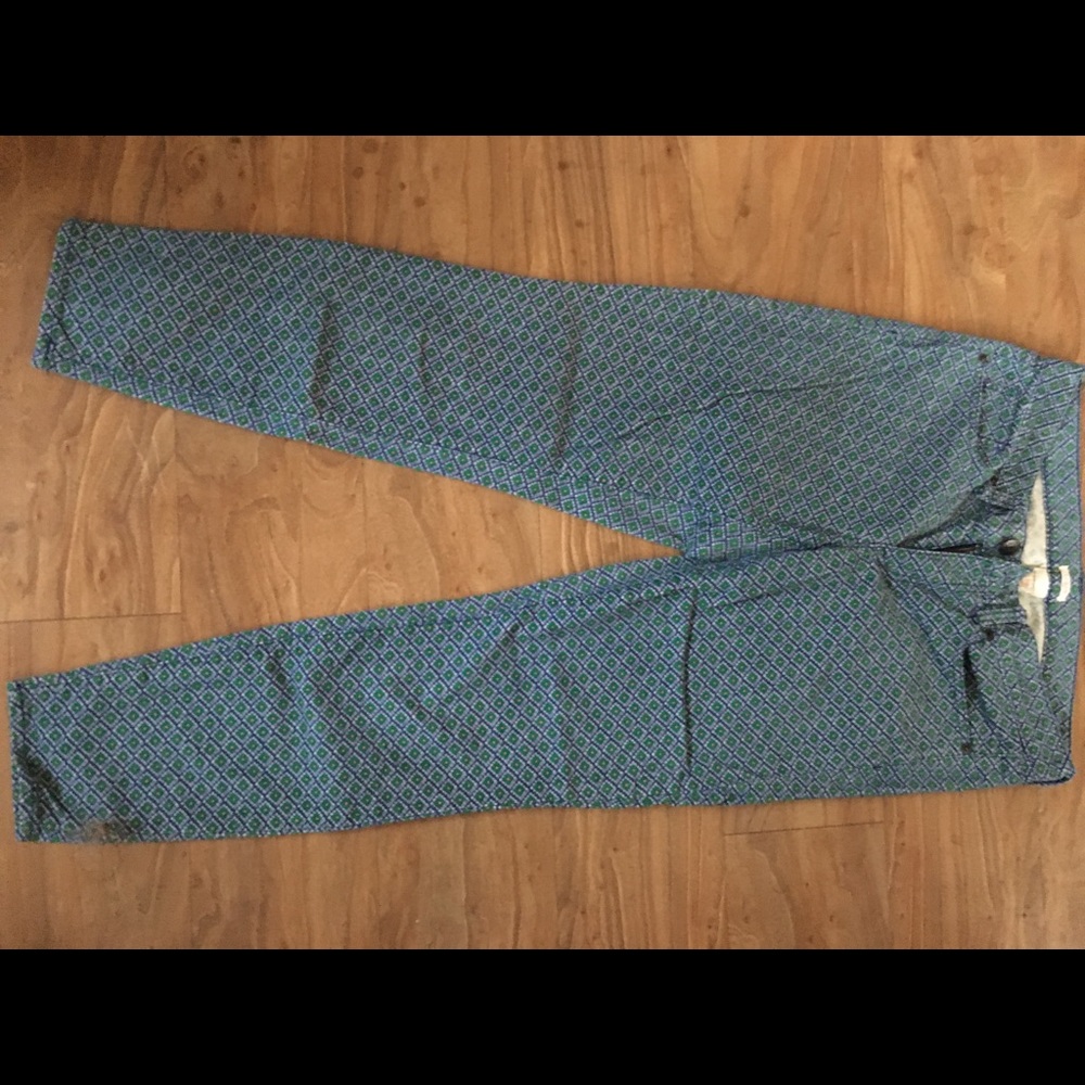 Pant-Jean cut -print corduroy