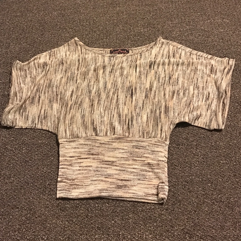 Sparkly Brown, Coffee and Cream Top