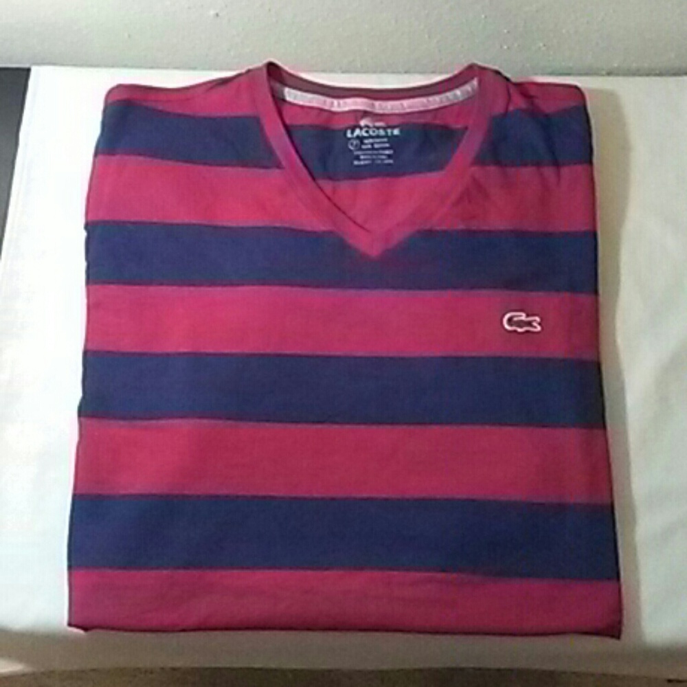 Lacoste short sleeve v-neck.