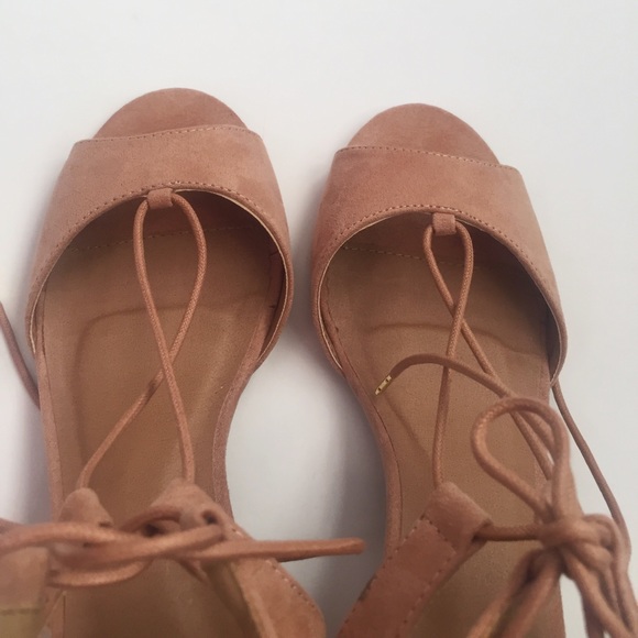 Pink perplex heel lace up sandal 1 LEFT! - Picture 6 of 6