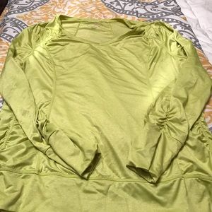 Bright Green Long sleeve athletic shirt