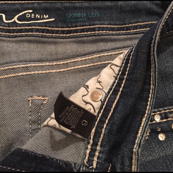 Sequin and Rhinestone Inc Denim Skinny Jeans - Picture 5 of 5