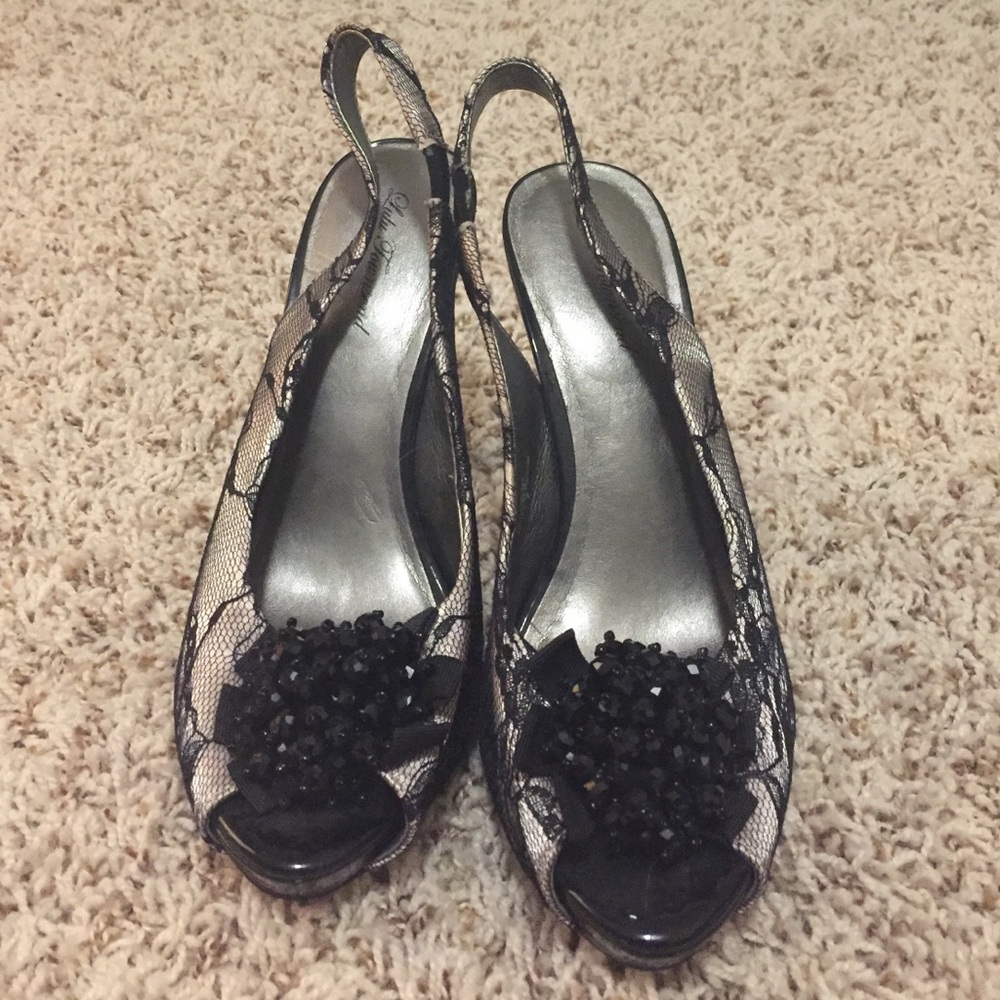 Black Lulu Townsend lace heels
