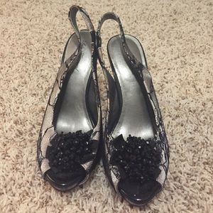 Black Lulu Townsend lace heels