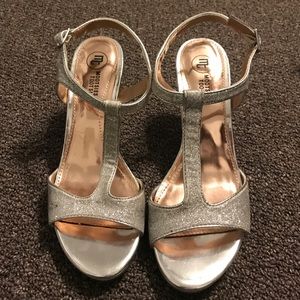 Silver Glittery 3 1/2" Heels