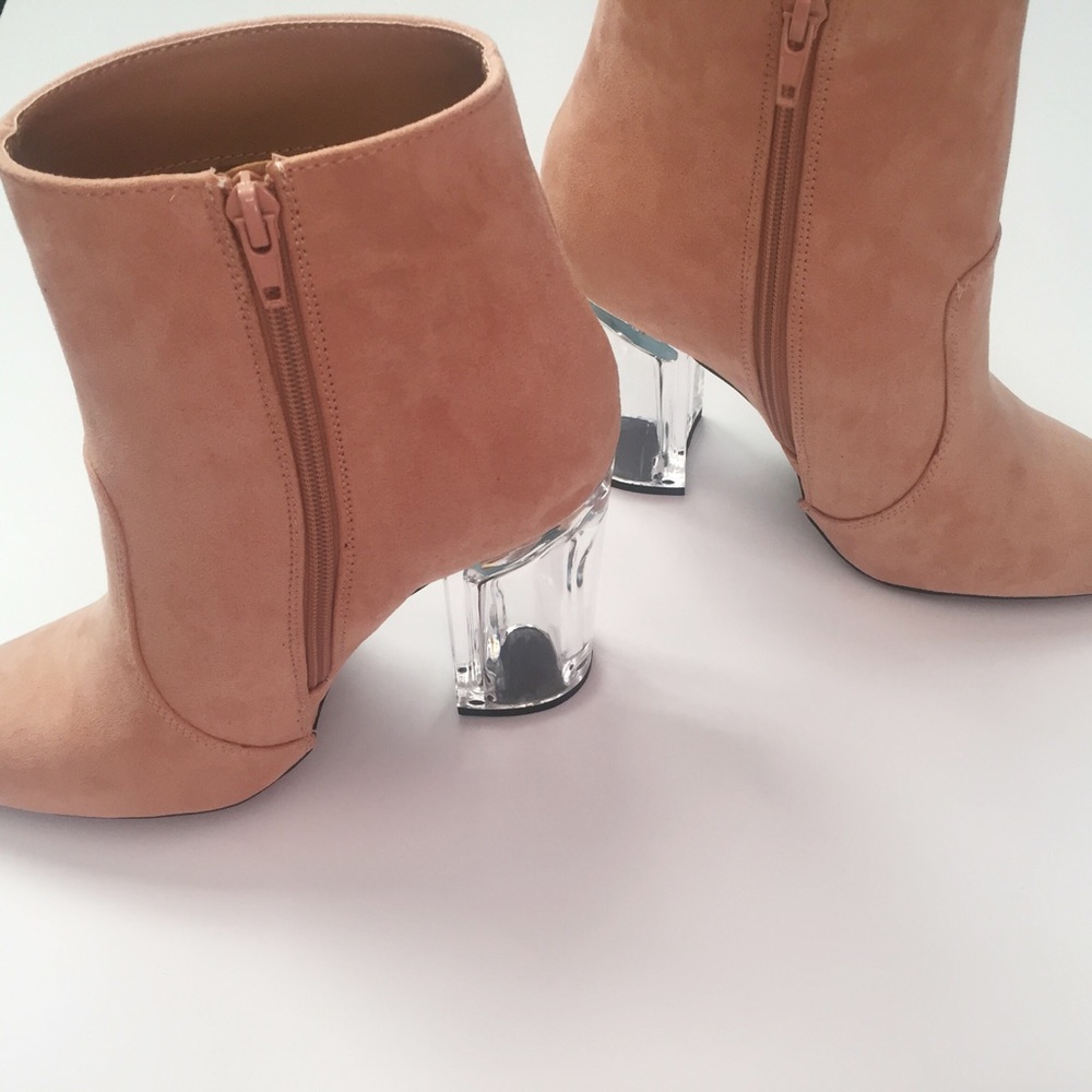 1 LEFT! HP🎉 NWT. Blush Pink Perspex block bootie - Picture 7 of 8