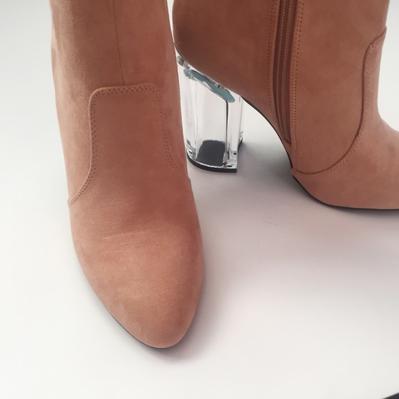 1 LEFT! HP🎉 NWT. Blush Pink Perspex block bootie - Picture 8 of 8