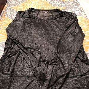 Black athletic long sleeve shirt