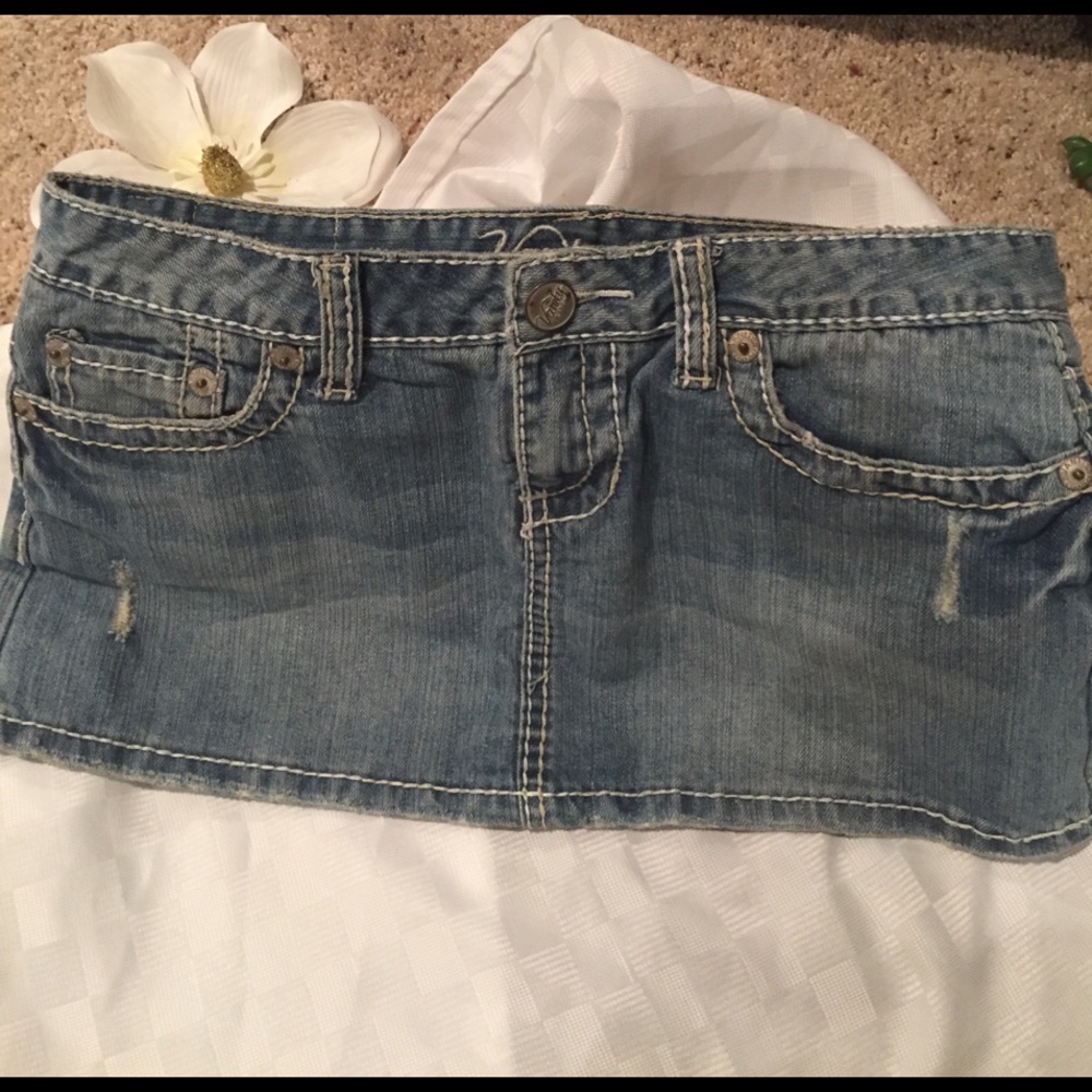 Denim mini skirt