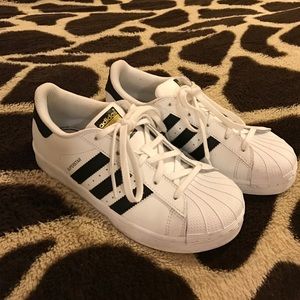 Adidas Superstars! Barely worn - like new!